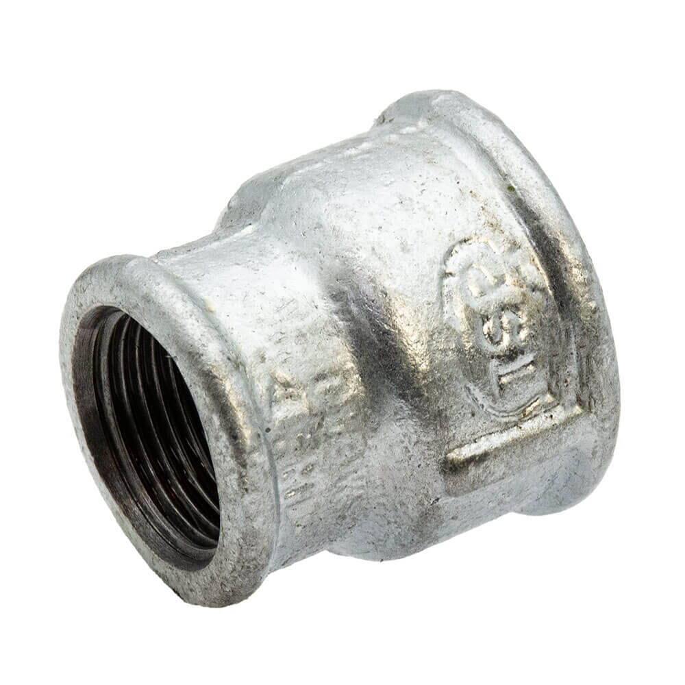 Galvanised Iron Reducing Socket – 1" x 3/4" F x F, 6099