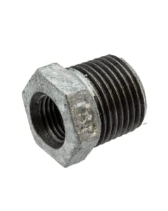 Galvanised Iron Hexagon Bush - 1/2" x 1/4" M x F, 6129