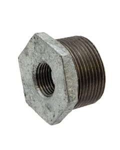 Galvanised Iron Hexagon Bush - 1.1/4" x 1/2" M x F, 6136