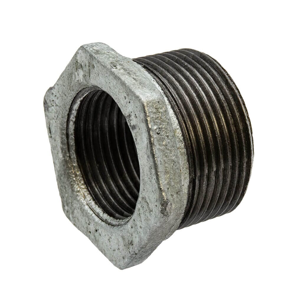 Galvanised Iron Hexagon Bush - 1.1/4" x 1" M x F, 6138