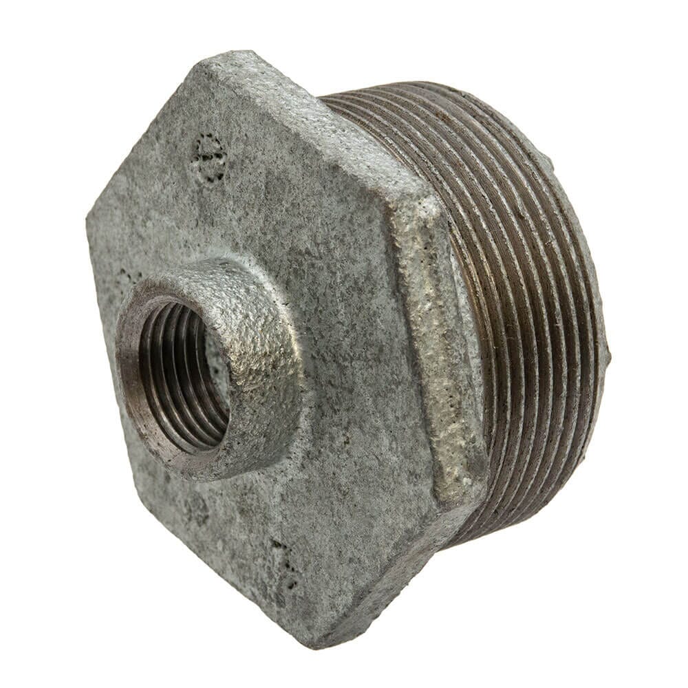 Galvanised Iron Hexagon Bush - 2" x 1/2" M x F, 6143
