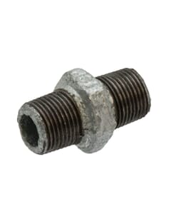 Galvanised Iron Hexagon Nipple – 3/8" Male x Male, 6156