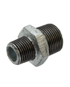 Galvanised Iron Reducing Hex Nipple – 3/4" x 1/2" M x M, 6167