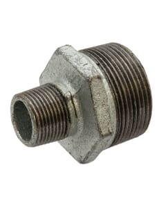 Galvanised Iron Reducing Hex Nipple – 1/2" x 3/4" M x M, 6174