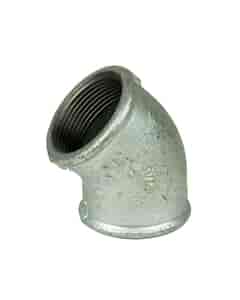 1 1/2" F x F Galvanised Malleable Iron 45 Degree Elbow