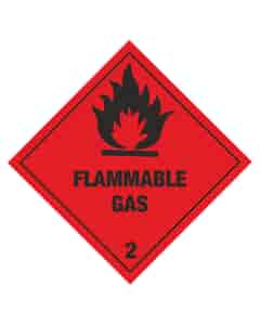 Flammable Gas Warning Label