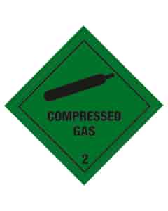 Compressed Gas Warning Label