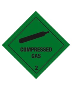 Compressed Gas Warning Label