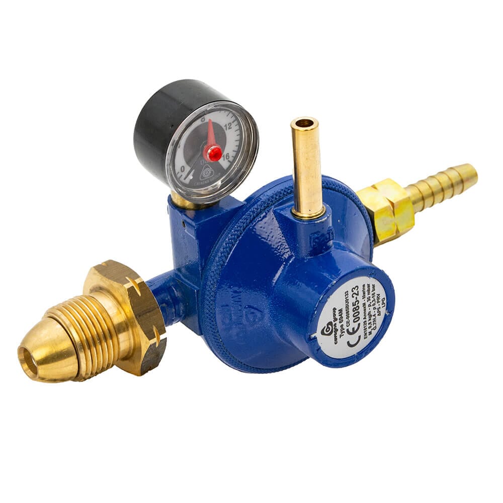 Cavagna Marine Single Stage Propane Regulator with Gauge BS EN 16129 Annex M, 69.1.690.0021 