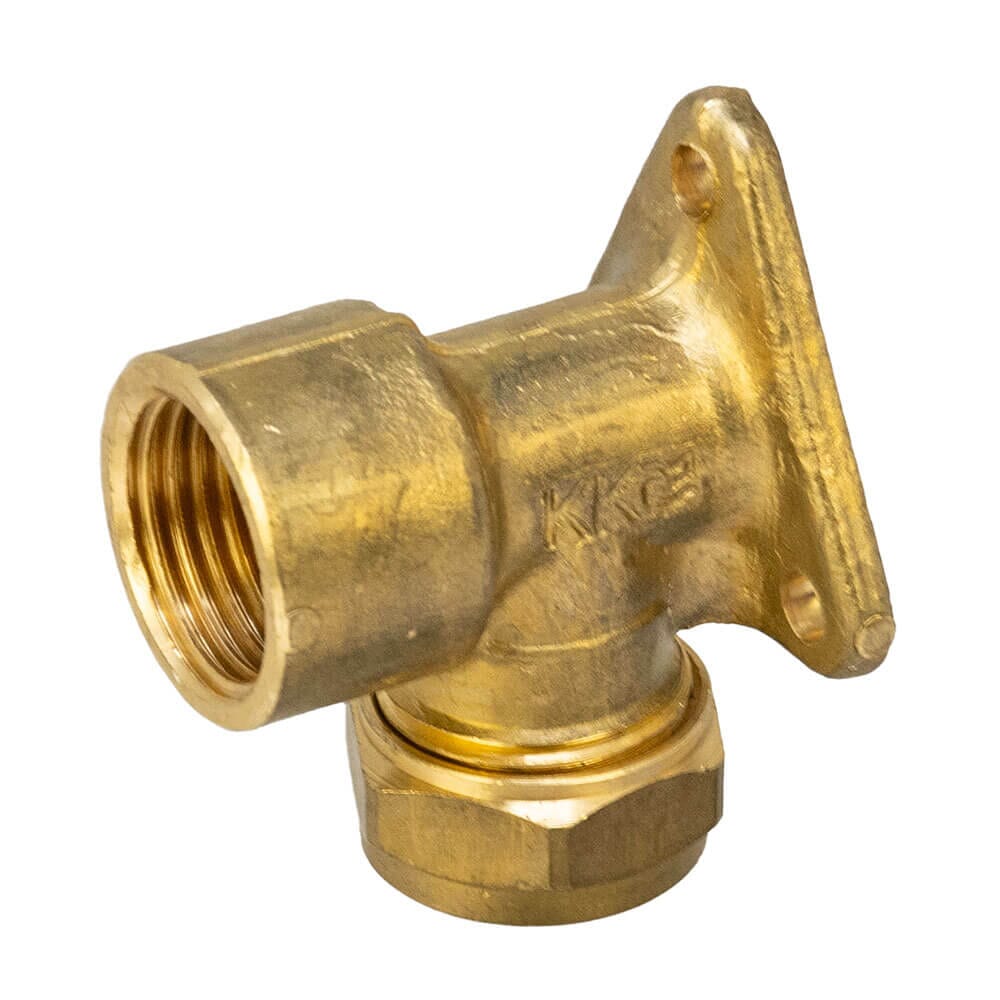 Wallplate Elbow - 15mm Compression x 1/2" BSP Female