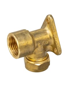 Wallplate Elbow - 15mm Compression x 1/2" BSP Female, 7000
