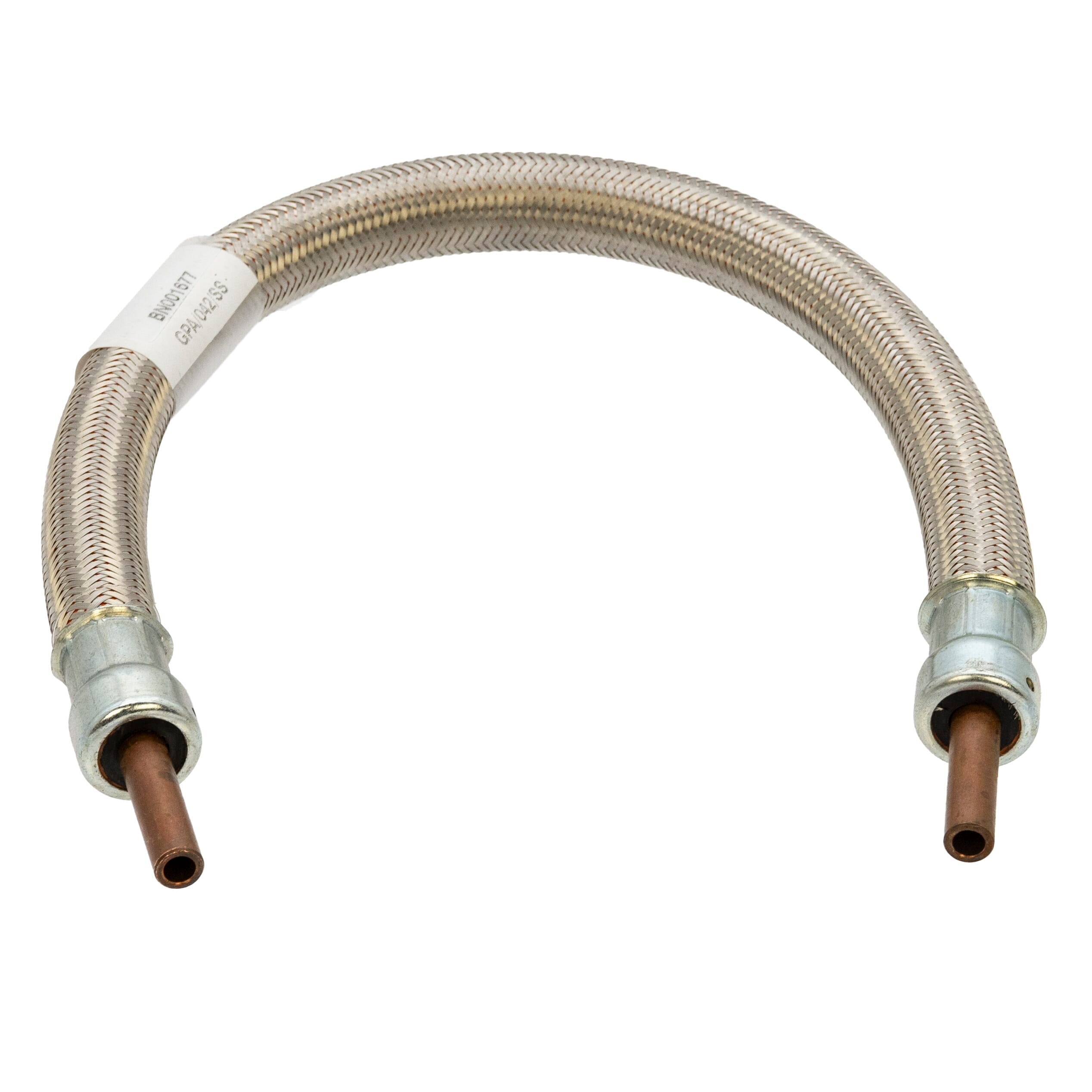 LPG Stainless Steel Overbraid Gas Hose - 10mm Copper Standpipe x 18"
