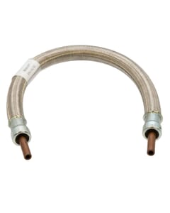 LPG Stainless Steel Overbraid Gas Hose - 10mm Copper Standpipe x 18"