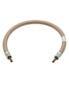 LPG Stainless Steel Overbraid Gas Hose - 10mm Copper Standpipe x 30"
