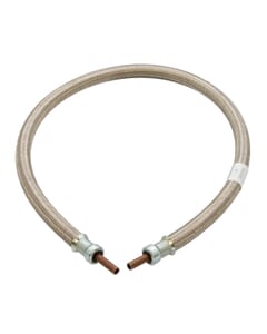 LPG Stainless Steel Overbraid Gas Hose - 10mm Copper Standpipe x 42"