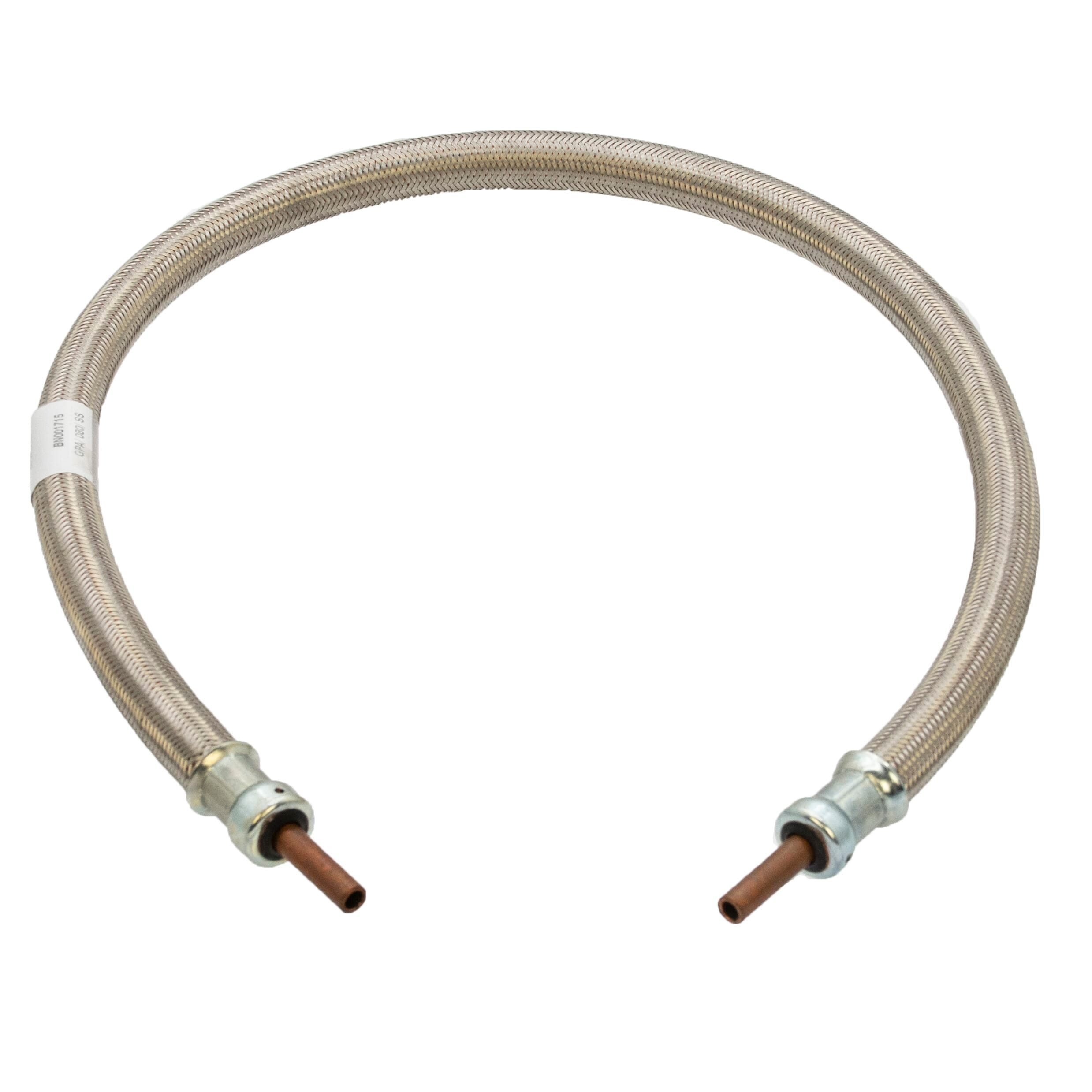 LPG Stainless Steel Overbraid Gas Hose - 10mm Copper Standpipe x 36"