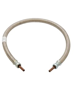LPG Stainless Steel Overbraid Gas Hose - 10mm Copper Standpipe x 36"