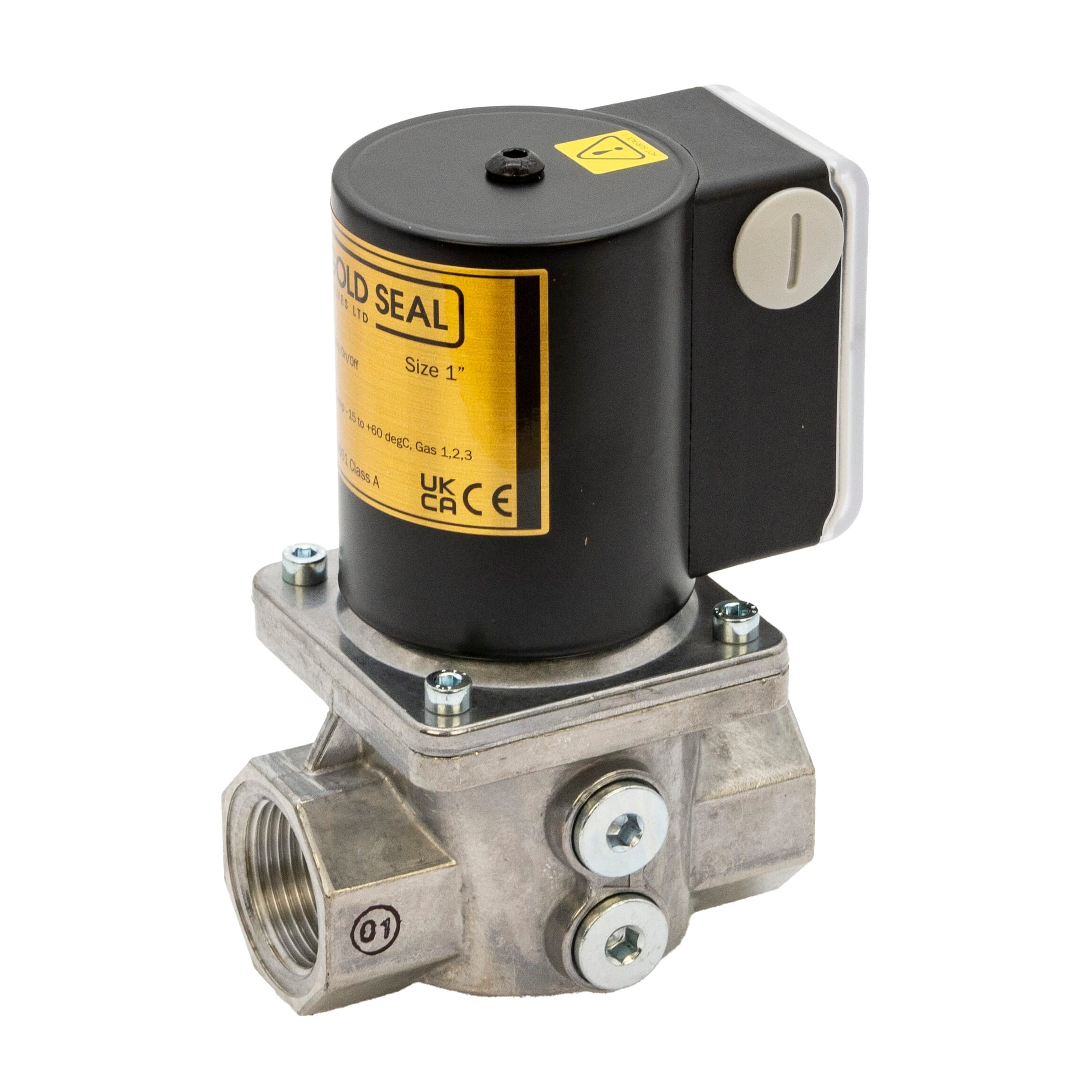 Gold Seal Gas Solenoid Shut Off Valve Auto Reset - 1" 