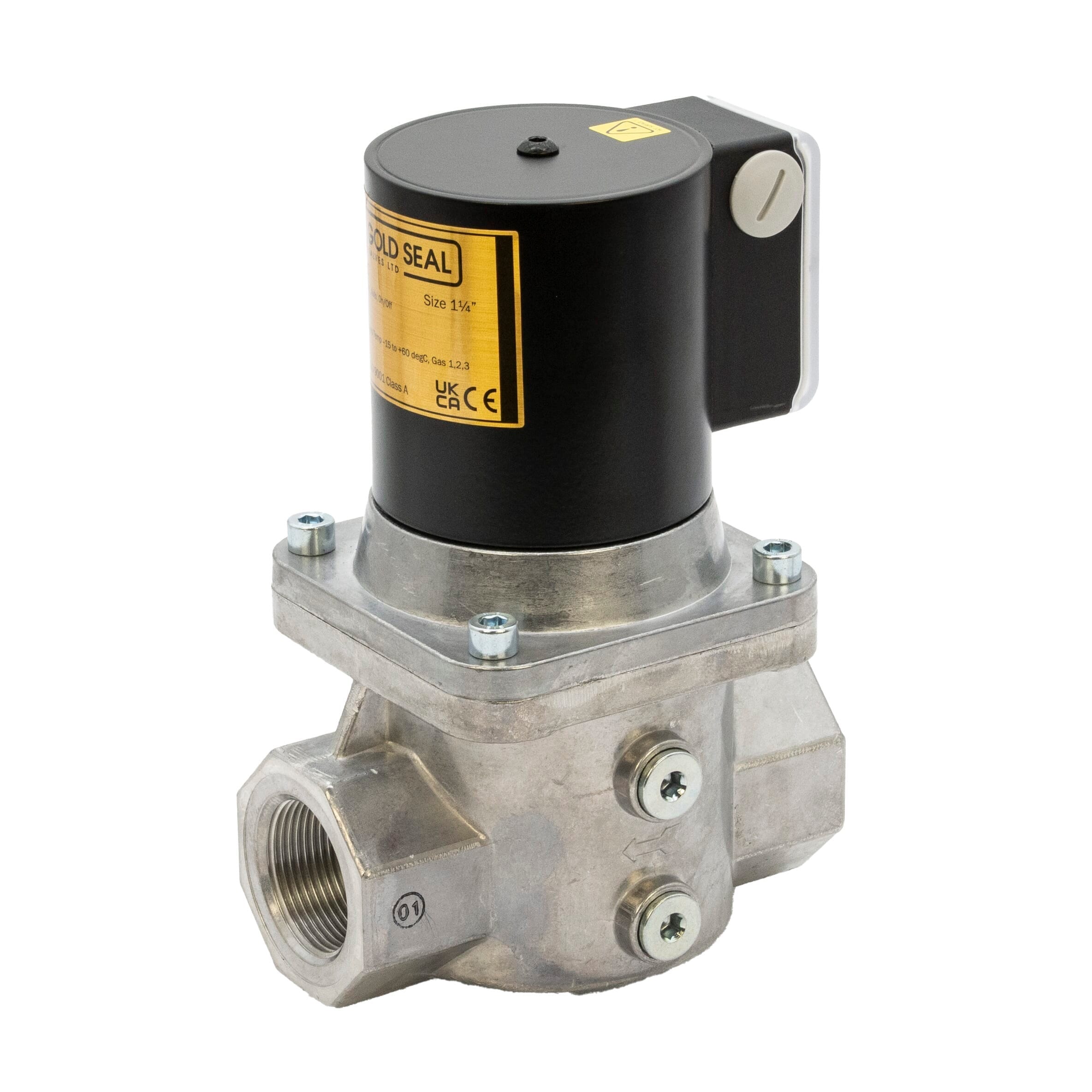 Gold Seal Gas Solenoid Shut Off Valve Auto Reset - 1.1/4" 