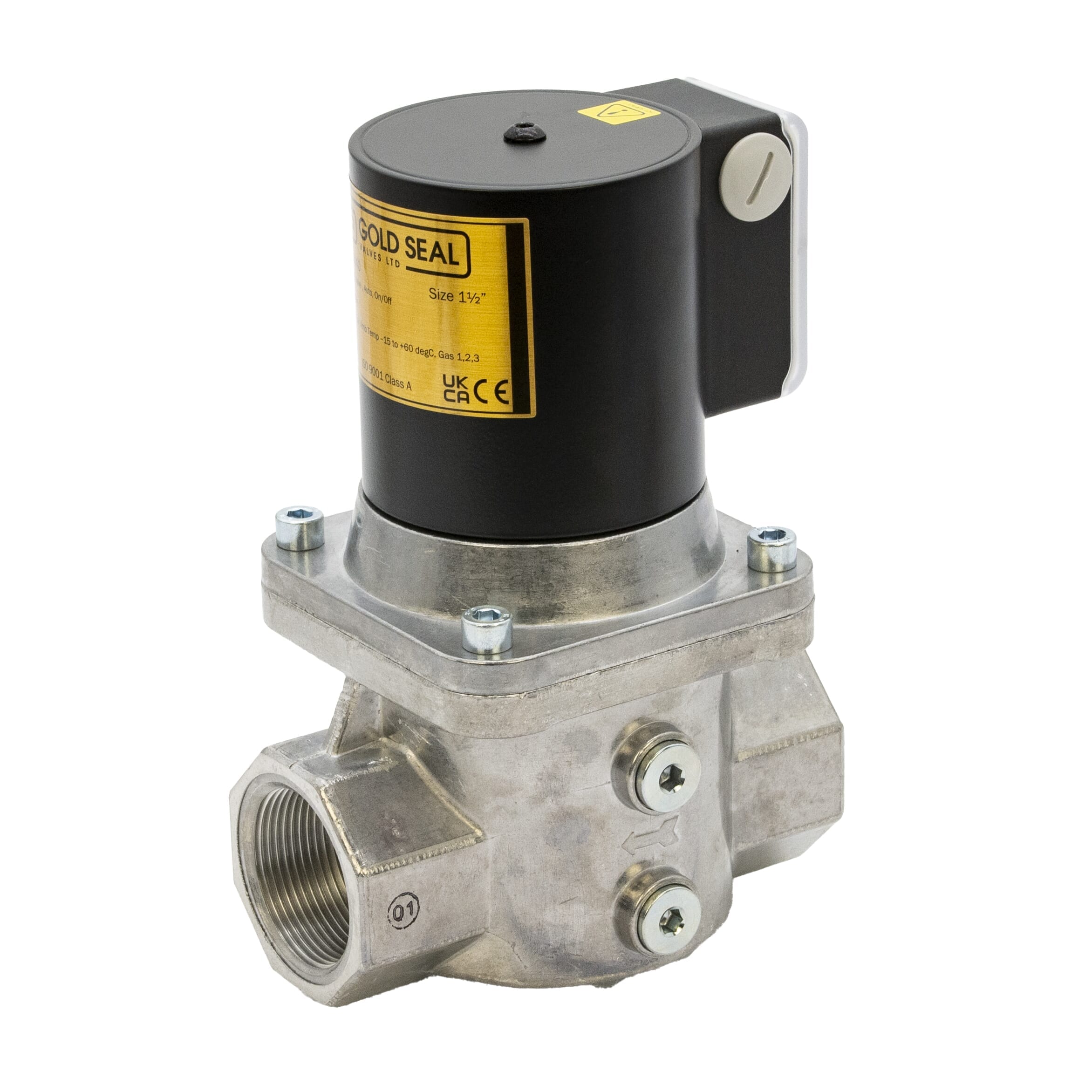 Gold Seal Gas Solenoid Shut Off Valve Auto Reset - 1.1/2" 