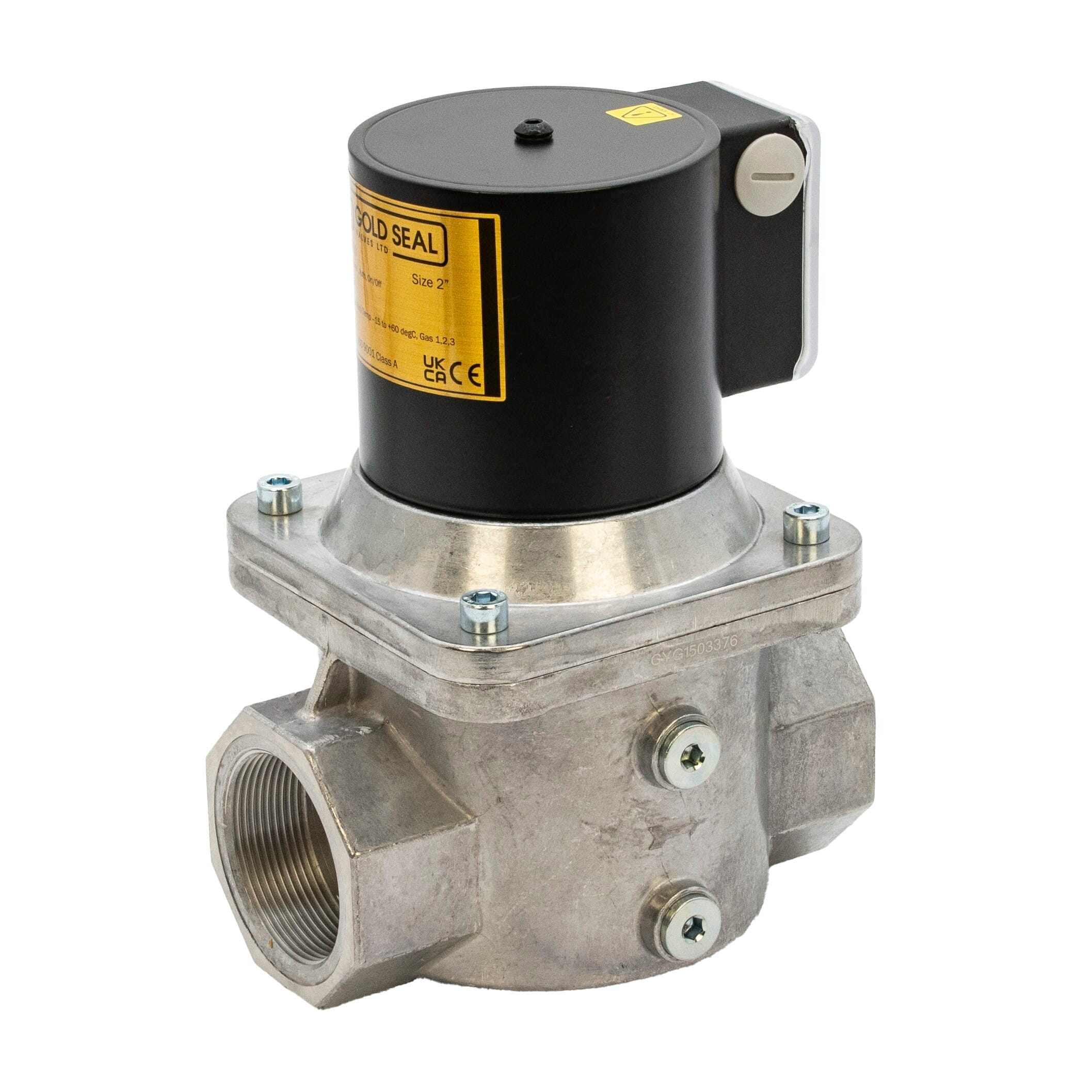 Gold Seal Gas Solenoid Shut Off Valve Auto Reset - 2" 