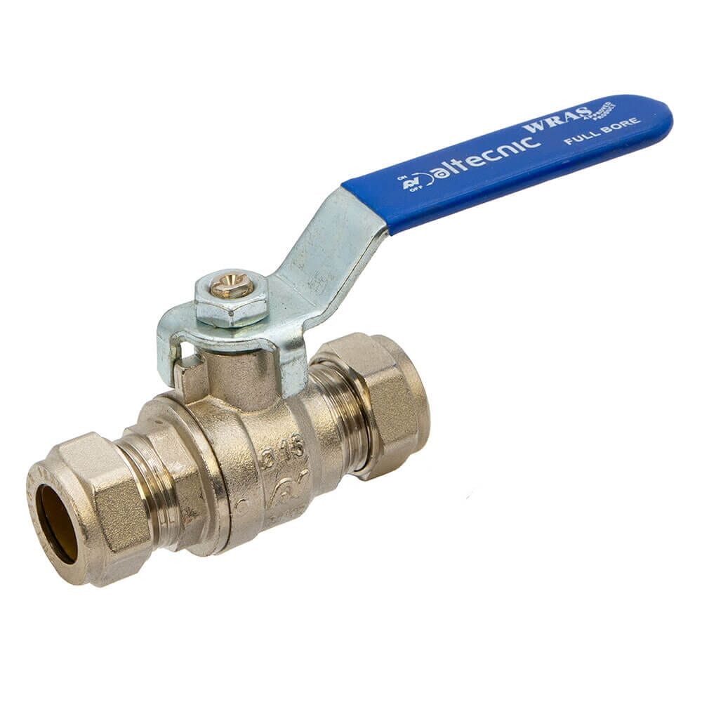 Altecnic 1/2" Compression Intaball Valve – Blue Lever Handle, AI-373B15