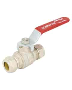 Altecnic 1/2" Compression Intaball Ball Valve - Red Lever Handle, AI-373R15