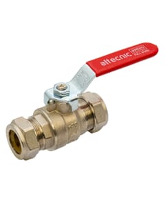 Altecnic 3/4" Compression Intaball Valve – Red Lever Handle, AI-373R22