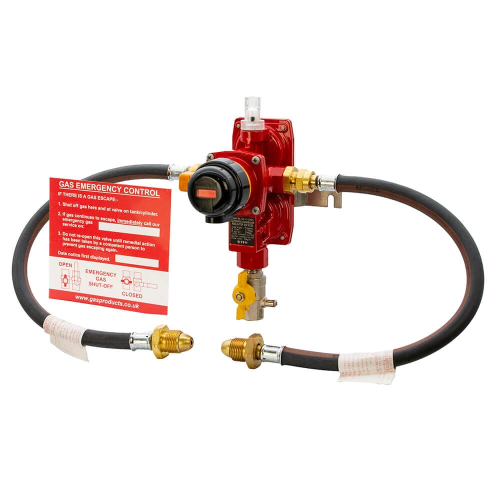 ITO Automatic Changeover 10kg/hr Gas Regulator Kit with OPSO - UK POL, AX10OPSO