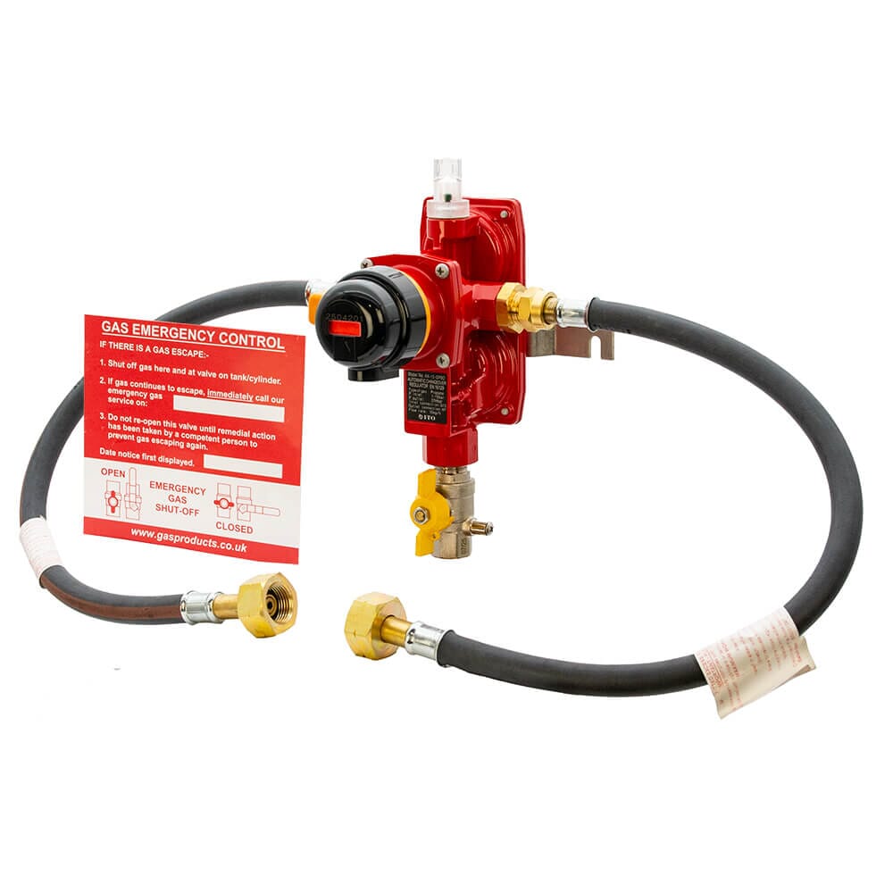 ITO Automatic Changeover 10kg/hr Gas Regulator Kit with OPSO - Irish, AX10OPSOE