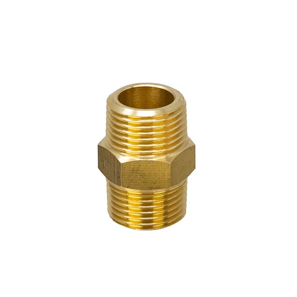 Brass Threaded Hexagon Nipple - 3/8" BSP T