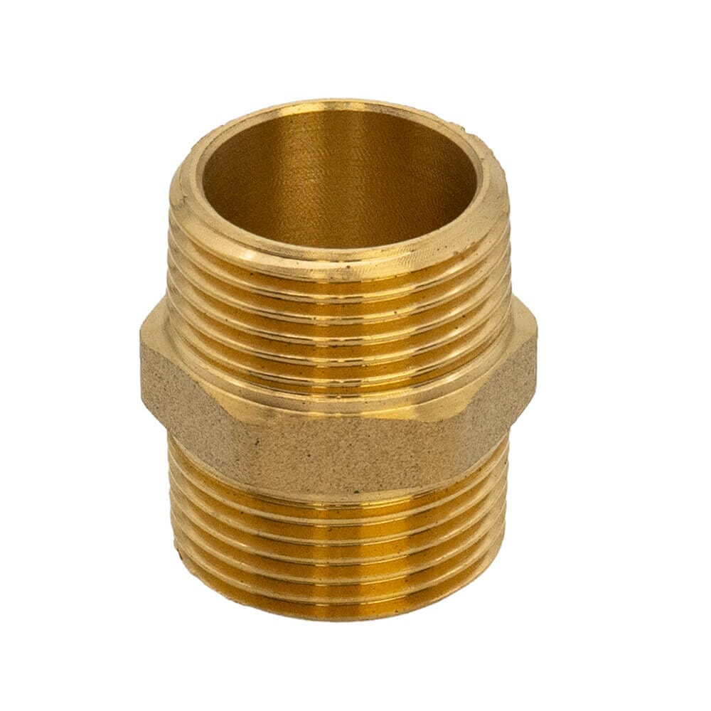 Brass Threaded Hexagon Nipple - 3/4" BSP T, BN34