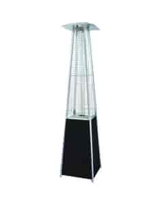 13kW Gas Patio Flame Tower Black - Free Cover