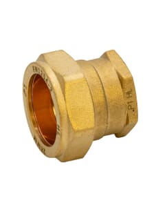 Brass Compression Female Adapter – 28mm x 3/4" BSP Coupler, CCFI2834