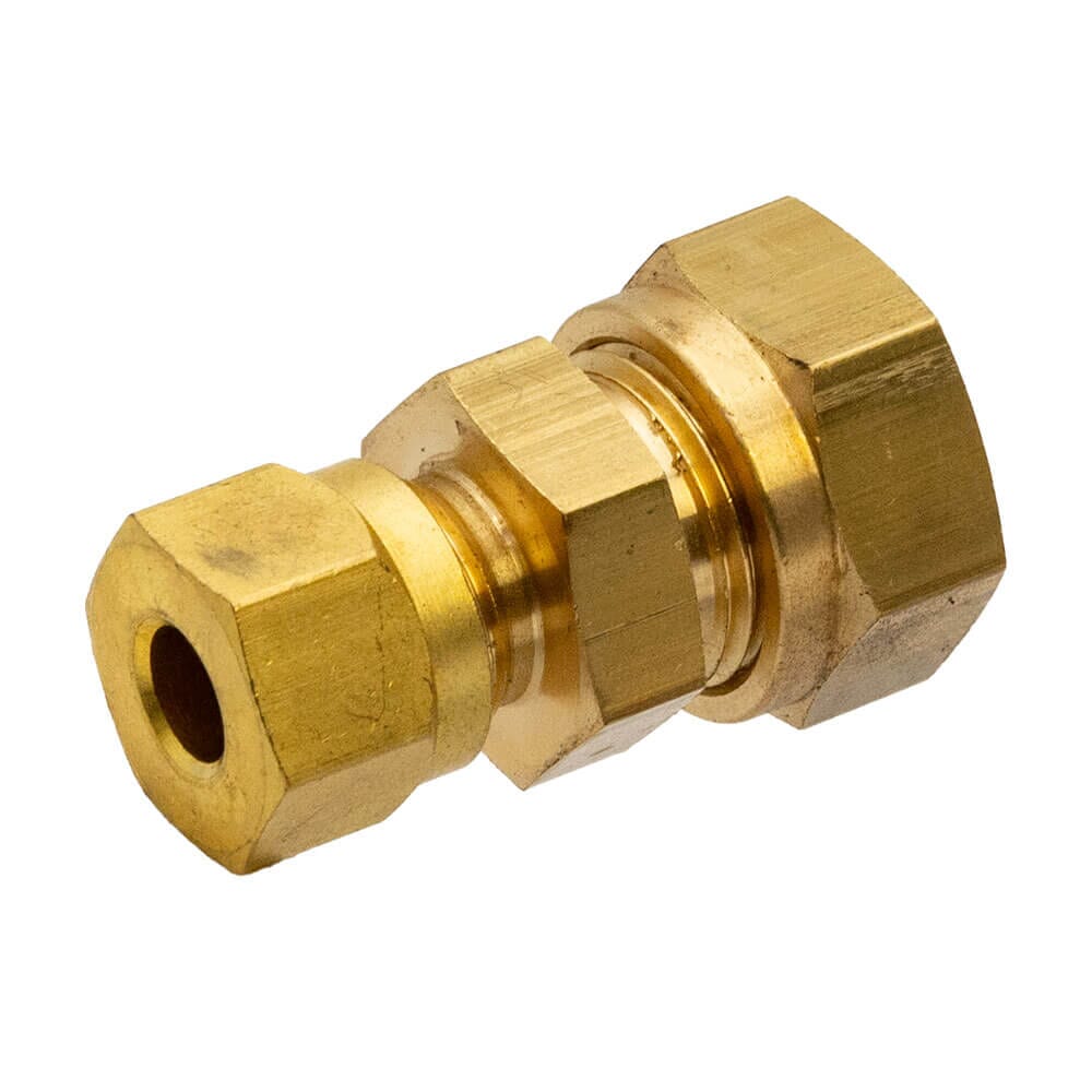 Brass Compression Reducing Coupler – 1/4" x 3/8", DC10/24/16