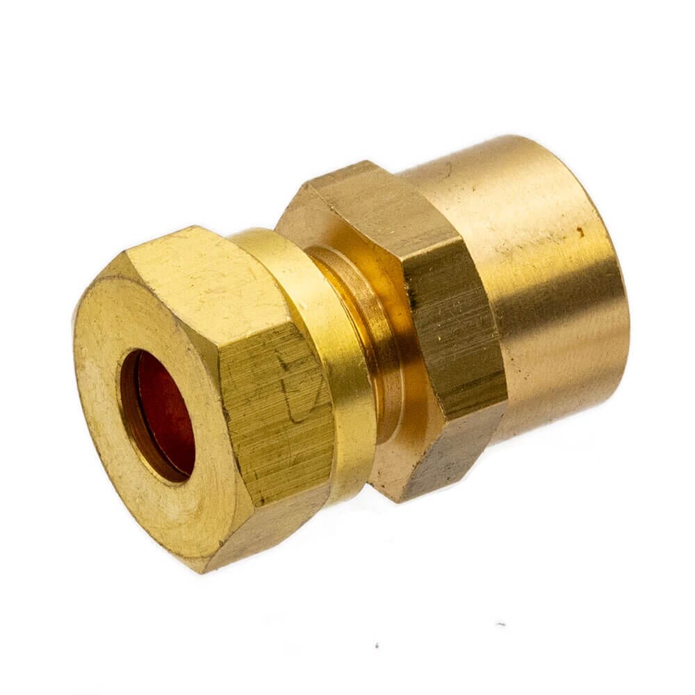 Brass Compression Female Adapter – 3/8" x 3/8" BSP FM