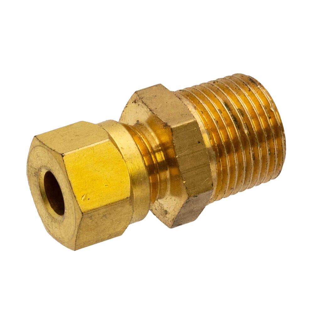 Brass Compression Male Adapter – 1/4" x 3/8" BSPT, DC13/16/243