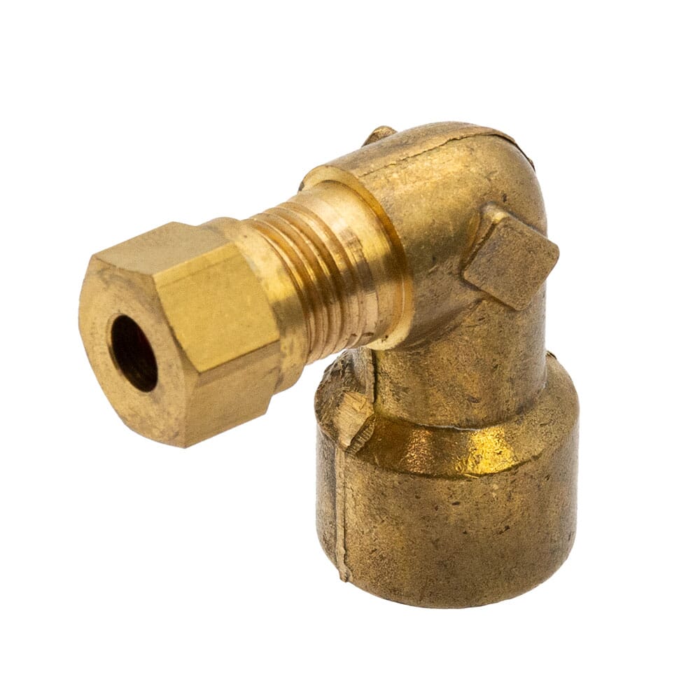 Brass Compression Elbow x BSP Female – 1/4" x 3/8", DC22/16/242
