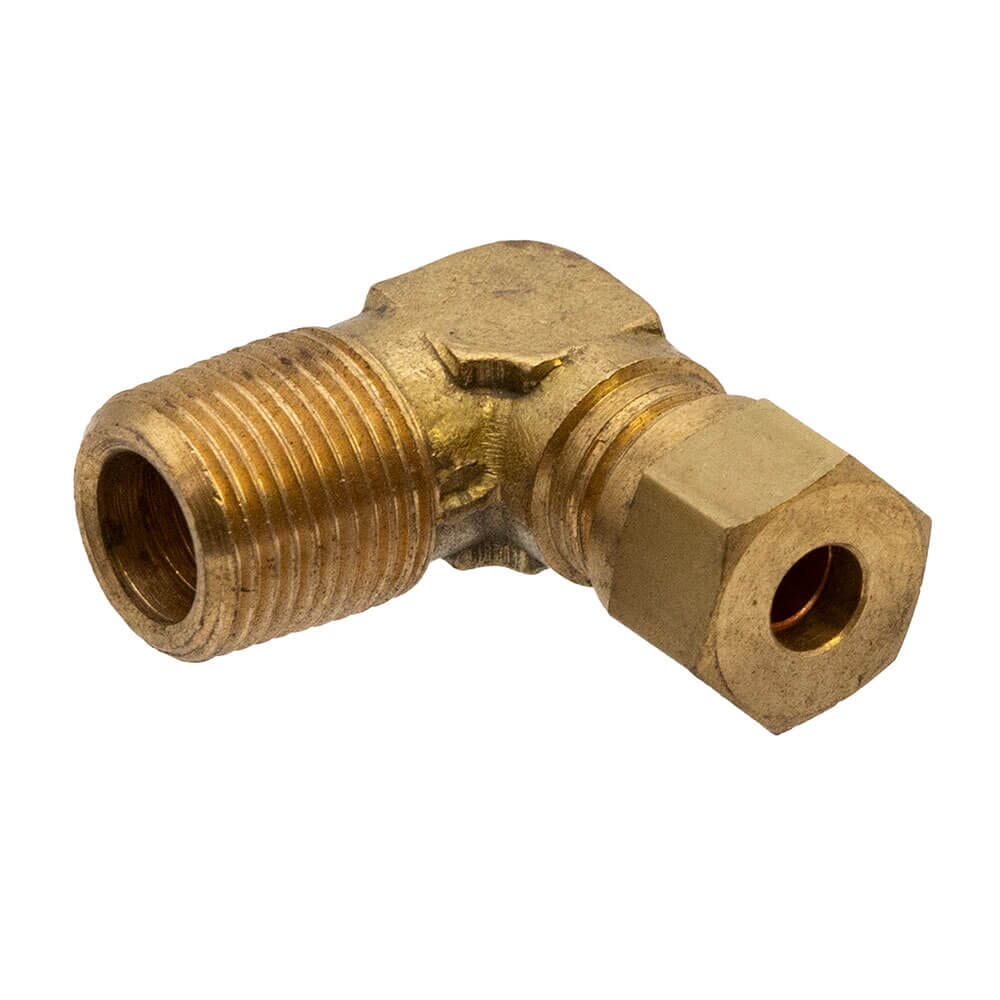 Brass Compression Elbow x BSPT Male – 1/4" x 3/8", DC23/16/243