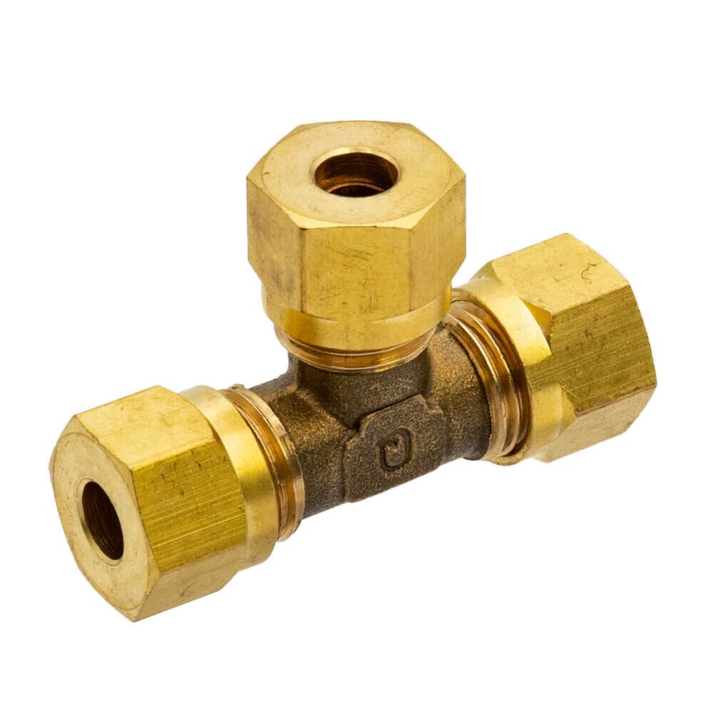 Brass Compression Equal Tee – 1/4", DC29/16