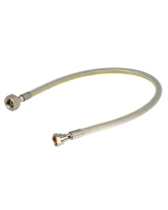 Gaslow 750mm Butane Stainless Steel Gas Pigtail - Butane Nut x W20, 01-6020-SS