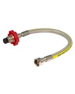 Gaslow Easy-Fit 450mm Propane Stainless Steel Gas Pigtail - POL x W20, 01-6040SS