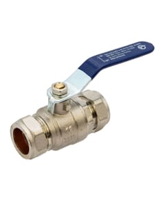 Tesla 22mm Lever Ball Valve with Blue Handle – WRAS Approved, GB-BVL22B