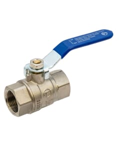 Tesla 3/4" BSP F x F Full Bore Lever Ball Valve – Blue Handle, GB/BVL34B