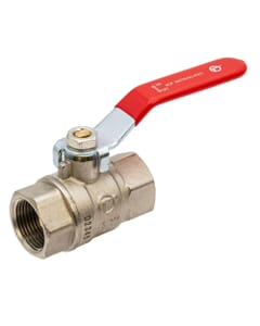 Tesla 3/4" BSP F x F Full Bore Lever Ball Valve – Red Handle, GB/BVL34R