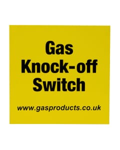 Gas Knock-Off Switch Label, GP310