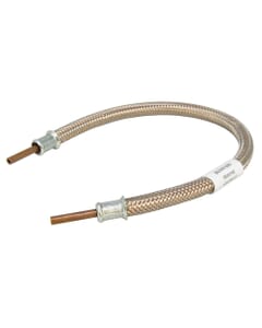 LPG Stainless Steel Overbraid Gas Hose - 1/4" Copper Standpipe x 18", GPA/003/SS