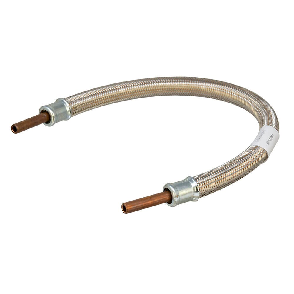LPG Stainless Steel Overbraid Gas Hose - 10mm Copper Standpipe x 18", GPA/042/SS
