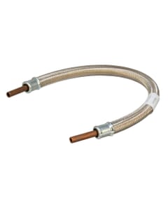 LPG Stainless Steel Overbraid Gas Hose - 10mm Copper Standpipe x 18", GPA/042/SS