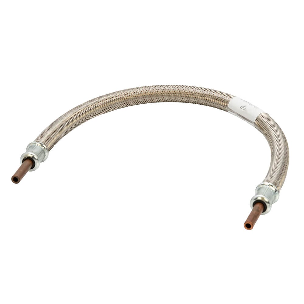 LPG Stainless Steel Overbraid Gas Hose - 8mm Copper Standpipe x 18", GPA/048/SS